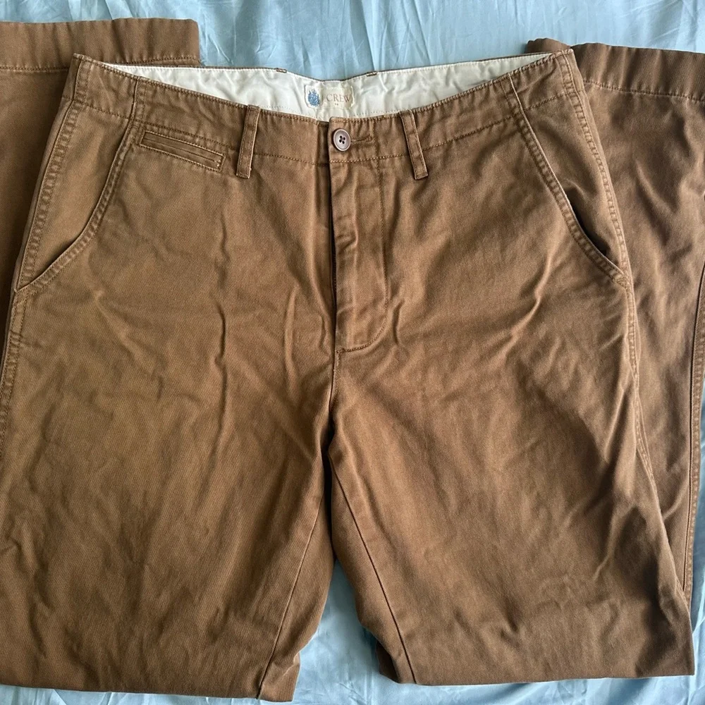 J. Crew Tan Button-Up Trousers